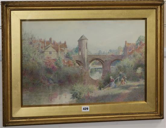 Charles Gregory, The Mennow Bridge at Monmouth, signed